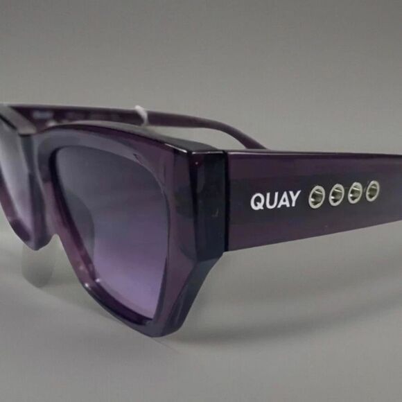 Quay Australia No Apologies Square  Lens Sunglasses- Amethyst